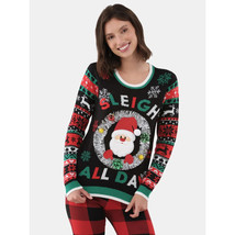 No Boundaries Women&#39;s &#39;Santa Sleigh All Day&#39; Ugly Christmas Sweater, SZ ... - $23.75