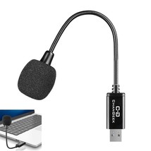Mini Usb Microphone For Laptop And Desktop Computer, With Gooseneck &amp; Universal  - £27.16 GBP