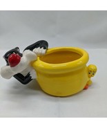 Warner Brothers Sylvester And Tweety Bird Ceramic Planter Candy Bowl - €15,39 EUR
