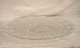 Colonial Block Large 16-3/4&quot; Glass Serving Platter Scalloped Unknown Mak... - £47.47 GBP