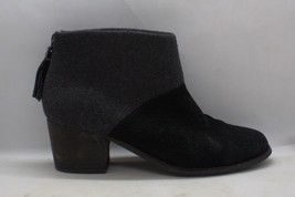 Toms Black Suede Ankle Boots Shoes - Woman&#39;s Size 8 - $18.49