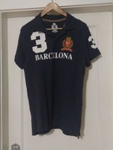Barcelona Designs Polo&#39;s Sports Collection #3 Black Polo Shirt Men Size L - £15.63 GBP