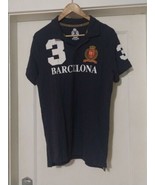 Barcelona Designs Polo&#39;s Sports Collection #3 Black Polo Shirt Men Size L - $26.92 CAD
