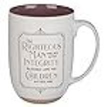 Christian Art Gifts Large Ceramic Coffee &amp; Tea Scripture Mug for Men Righteous M - £13.53 GBP
