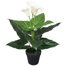 Artificial Calla Lily Plant with Pot 45 cm White - £14.90 GBP