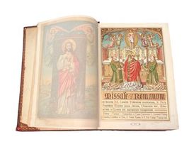 Antique Missale Romanum 1903 Catholic Latin Altar Missal Mass Vatican 13x9" image 6