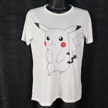  T-Shirt Juniors Size XS White Tee Pokemon Pikachu - $167.40 MXN