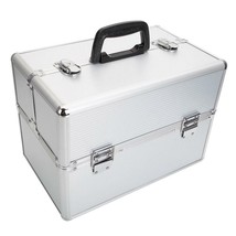 Pro 14&quot;X9&quot;X10&quot;Aluminum Makeup Train Case Jewelry Box Cosmetic Organizer ... - £40.64 GBP