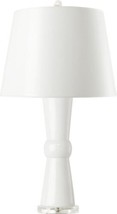 Table Lamp Bungalow 5 Clarissa Silver Cord Clear Base White Glaze Acrylic - £502.48 GBP
