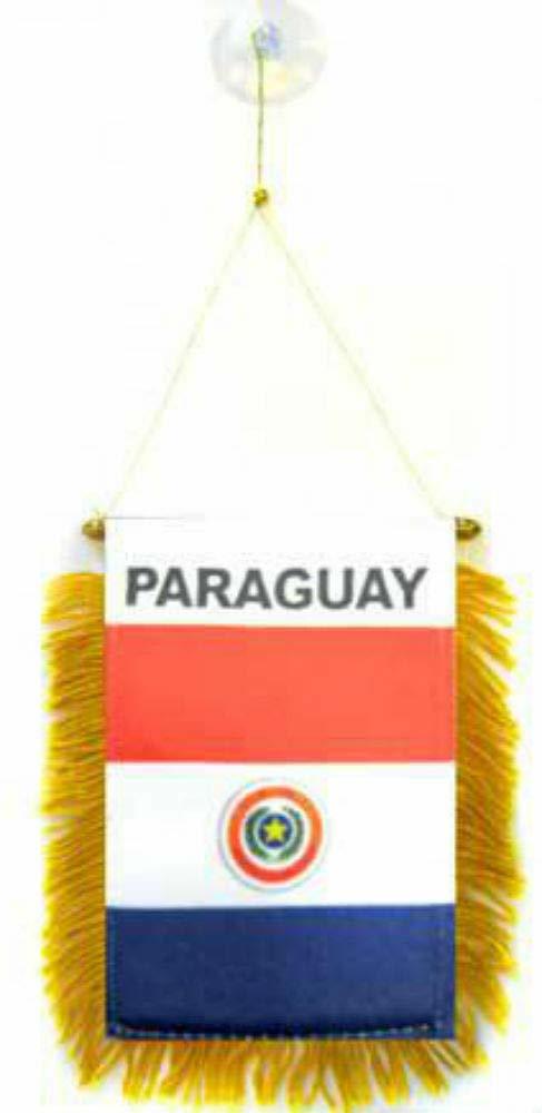 Paraguay Mini Flag 4&quot;x6&quot; Window Banner w/suction cup - $2.88