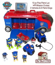 10pc Paw Patrol Lot Mission Cruiser 5 Vehicles + 6 Action Figure Dogs - £23.94 GBP