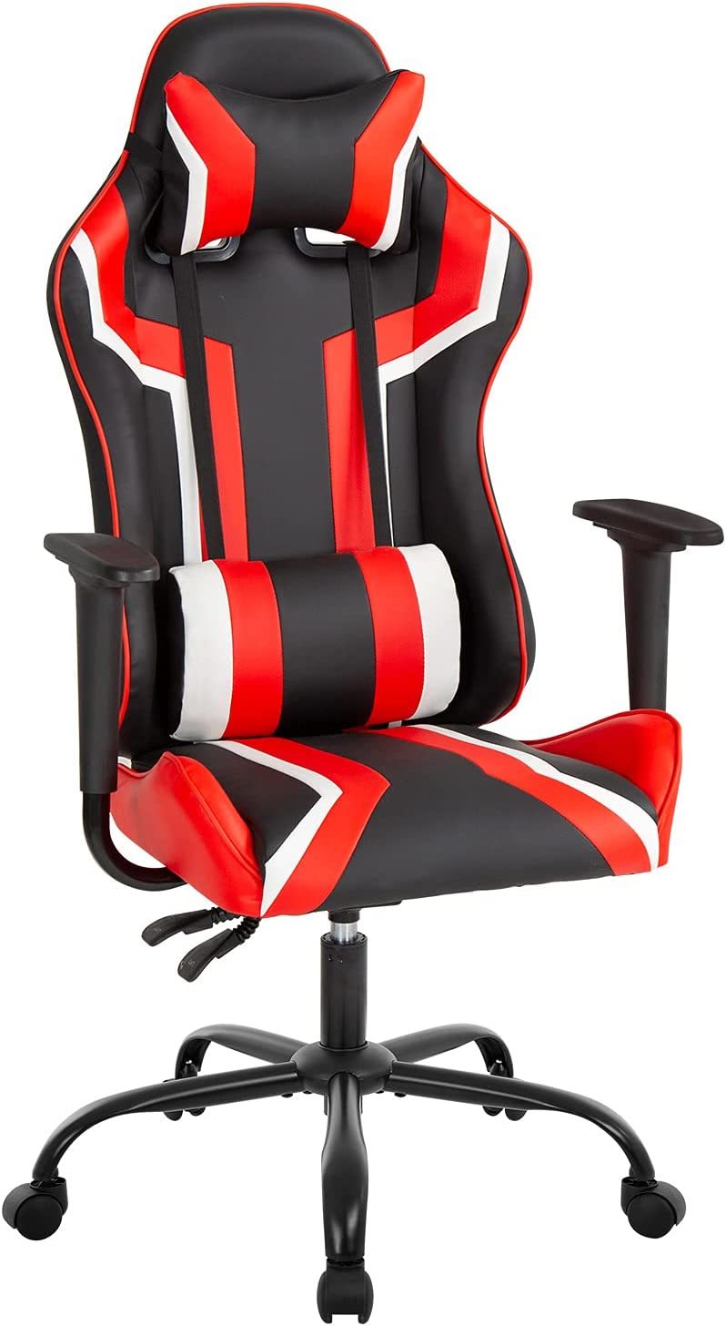 Primary image for Red Gaming Desk Chair Racing Desk Chair Executive High Back Pu Leather Computer