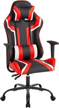 Red Gaming Desk Chair Racing Desk Chair Executive High Back Pu Leather Computer - £121.78 GBP