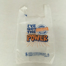 Vintage defunct Phar Mor I&#39;ve got the power plastic store bag movie phot... - $19.75