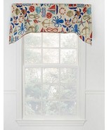 Sea Point Arched Valance Rope Cord Trim Nautical Print Beach Summer House - £28.41 GBP