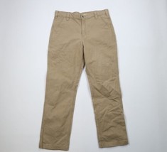 Vintage Carhartt Mens Size 36x32 Faded Relaxed Fit Stretch Work Pants Beige - £38.89 GBP