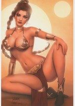 Nathan Szerdy SIGNED Star Wars Disney Comic Art Print ~ Slave Leia - £19.52 GBP