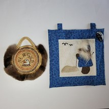 Native Handicraft Alaska Fur Quilted Wall Hanging Woven Decor Theresa Mike - £28.89 GBP