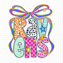 Ravens Mascot Coquette Bow PNG, Funky Leopard Letters PNG, School Spirit... - $46.73 MXN