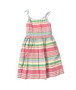 Polo Ralph Lauren Girls Striped Sundress Size 6 Multi-Color Cotton Blend - $446.48 MXN