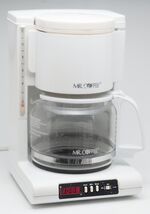 RETRO MR COFFEE AUTOMATIC DRIP MAKER 12 CUP GLASS DECANTER WHITE TESTED ... - $19.75