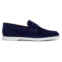 Belvedere Men's Walking Shoes Penny Loafer Niko Navy Suede Leather image 2