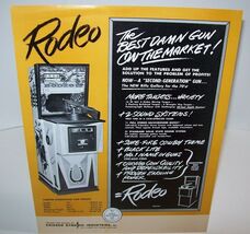Rodeo Arcade FLYER Original Chicago Coin Gun Rifle Shooting Gallery Game... - $29.15