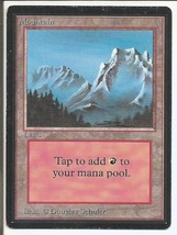 Mountain (White Mountains Image) Beta 1993 Magic The Gathering Card MP - £21.58 GBP