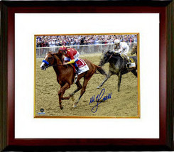 Mike E. Smith signed Justify 2018 Belmont Stakes 16X20 Photo Custom Fram... - £158.45 GBP