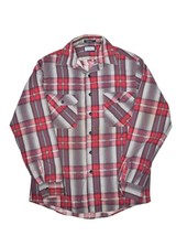 Vintage Fieldmaster Flannel Shirt Mens M Red Plaid Made in USA Button Up - $28.00