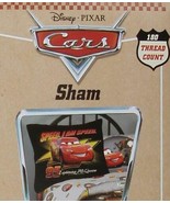 DISNEY PIXAR CARS LIGHTNING MCQUEEN BLACK PILLOW SHAM BEDDING NEW - £11.37 GBP