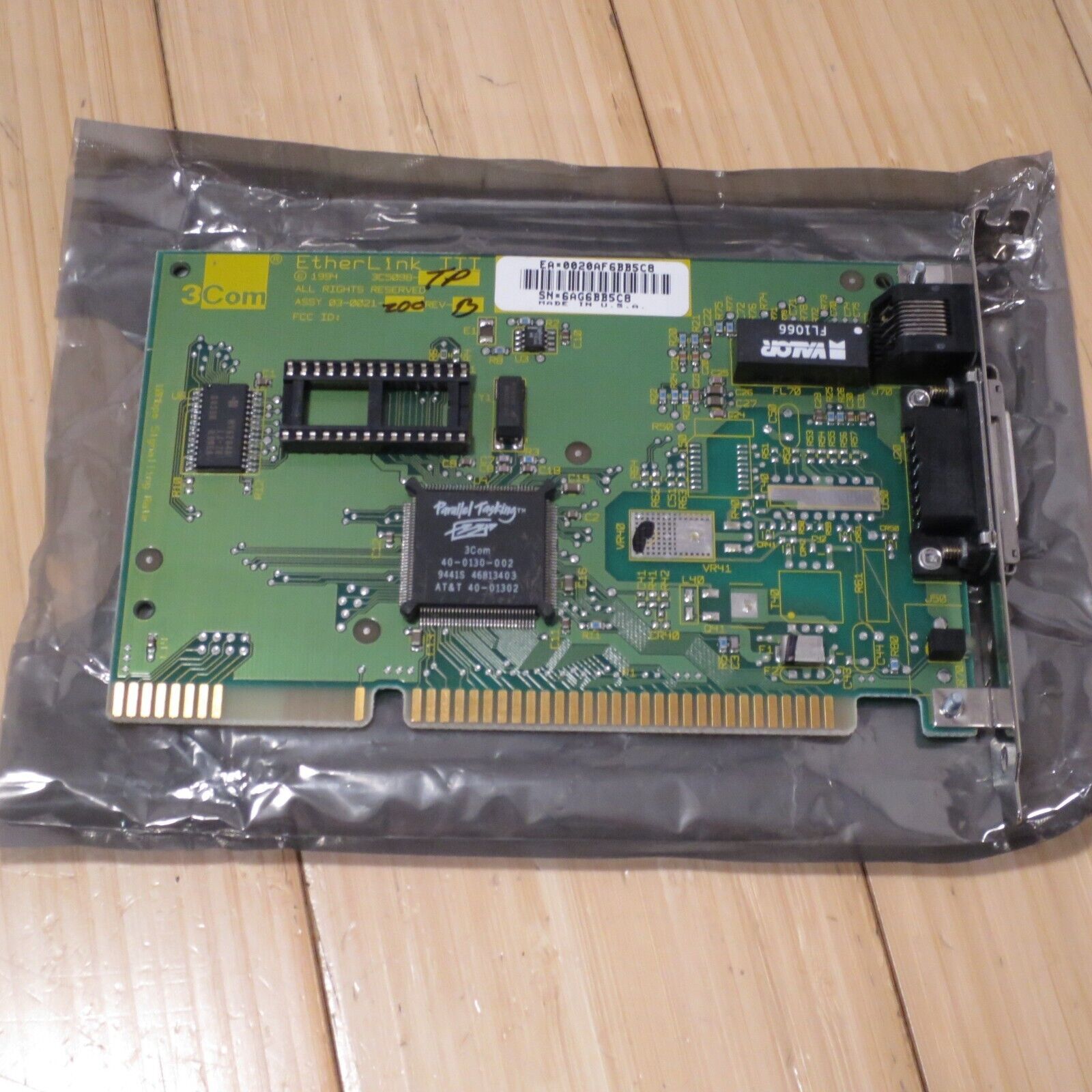 3COM EtherLink III 3C509B-TP RJ-45 16 bit ISA Network Card 03-0021-200 R... - $23.36