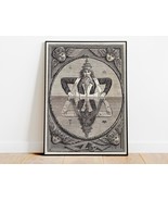 Vintage Hermetic Print, Magic Talisman, Magic Seal, Alchemy Art, As abov... - $25.26 CAD