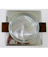 Manning-Bowman 1930s Chrome Glass Wood Handled Serving Platter - €50,90 EUR