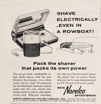 1962 Print Ad Norelco Sportsman Men&#39;s Electric Shavers Use in Boat Philips NY,NY - £10.08 GBP