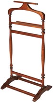 Valet Stand Distressed Olive Ash Burl Cherry Rubberwood - $599.00