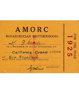 Vintage 1925 Rosacrucian Brotherhood Membership Card - California Grand ... - $1,316.95 MXN