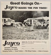 1977 Print Ad Jayco Tent Camping Trailers Family Campground Middlebury,Indiana - £12.01 GBP