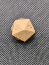 Vintage Gamescience Light Brown D20 (0-9) Twice Dice - $646.35 MXN