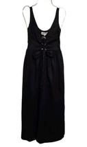 Mara Hoffman SIZE 6 Black Linen Lace Up Midi Dress SOLD OUT  - £117.94 GBP