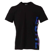 Just Cavalli Men T-Shirt Black Short Sleeve Designer Logo Tee 2025 Colle... - $53.62 CAD