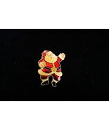 Vintage Enamel Holiday Christmas Santa Claus Brooch Pin 1.5" - €12,77 EUR