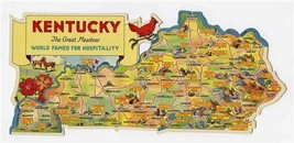Kentucky The Great Meadow World Famed for Hospitality Die Cut Postcard - $47.52