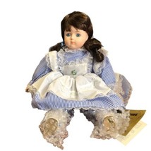 SEYMOUR MANN Collection Porcelain Doll Jenny 16 inch 1990 Dark Hair new in box - £27.24 GBP