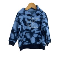 Calvin Klein Blue Tie Dye Hooded Sweatshirt 2T New - £12.32 GBP