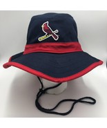 St. Louis MLB Baseball Cardinals Bucket Floppy Sun Hat Chin Strap Powera... - £17.88 GBP