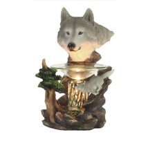 The Gel Candle Company Large Electric Gray Wolves Aroma Warmer Dimmable Lamp for - $48.45