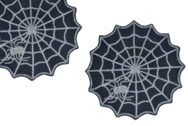 Juego de 6 Cuentas Mantel Cob Diseño Web Mantel Halloween Cargador Plato... - £137.97 GBP