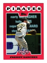 2008 Topps Opening Day #183 Freddy Sanchez Pittsburgh Pirates - £1.56 GBP