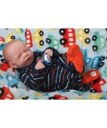 Baby Boy Real Reborn Doll Clothes 15&quot; inch Newborn Soft Vinyl Silicone L... - $139.99